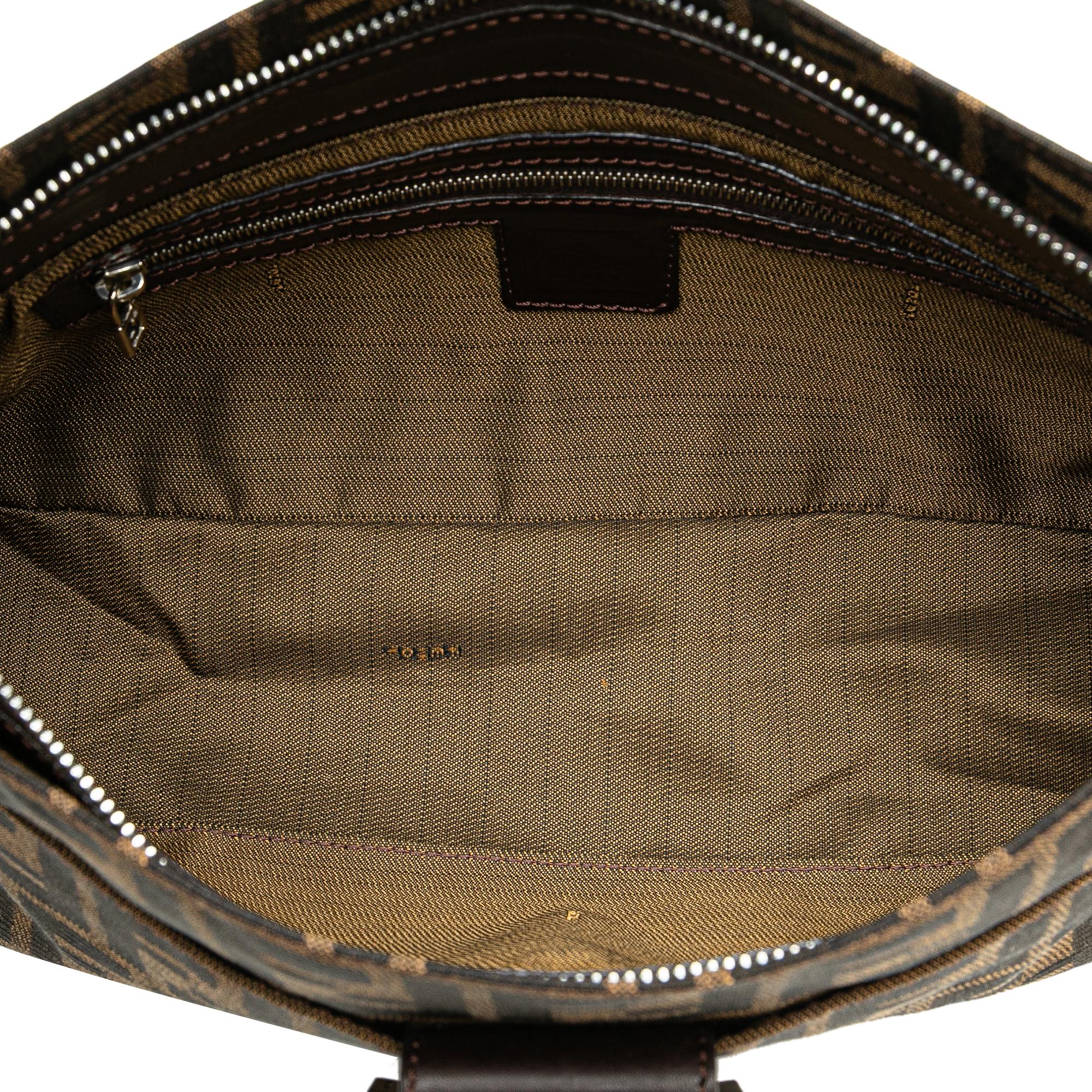 Fendi Zucca Canvas Shoulder Bag