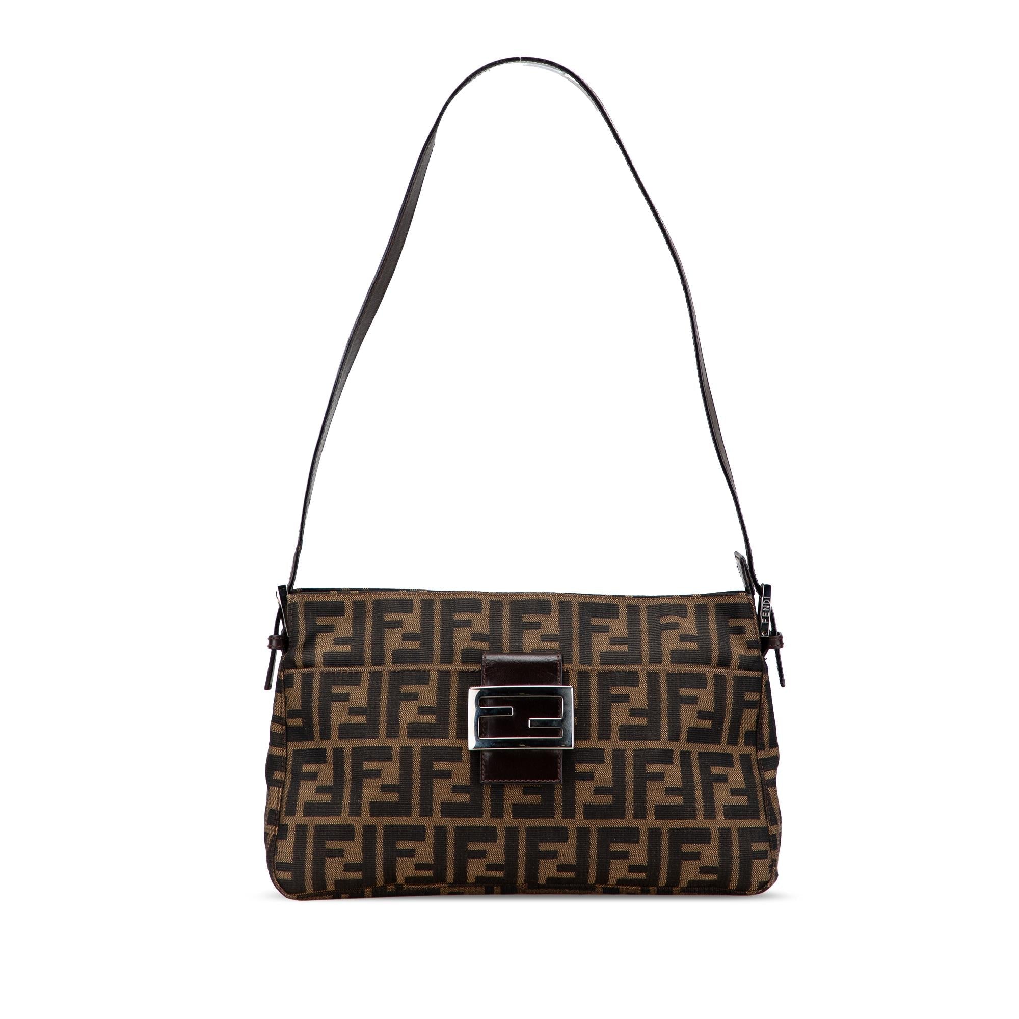 Fendi Zucca Canvas Shoulder Bag