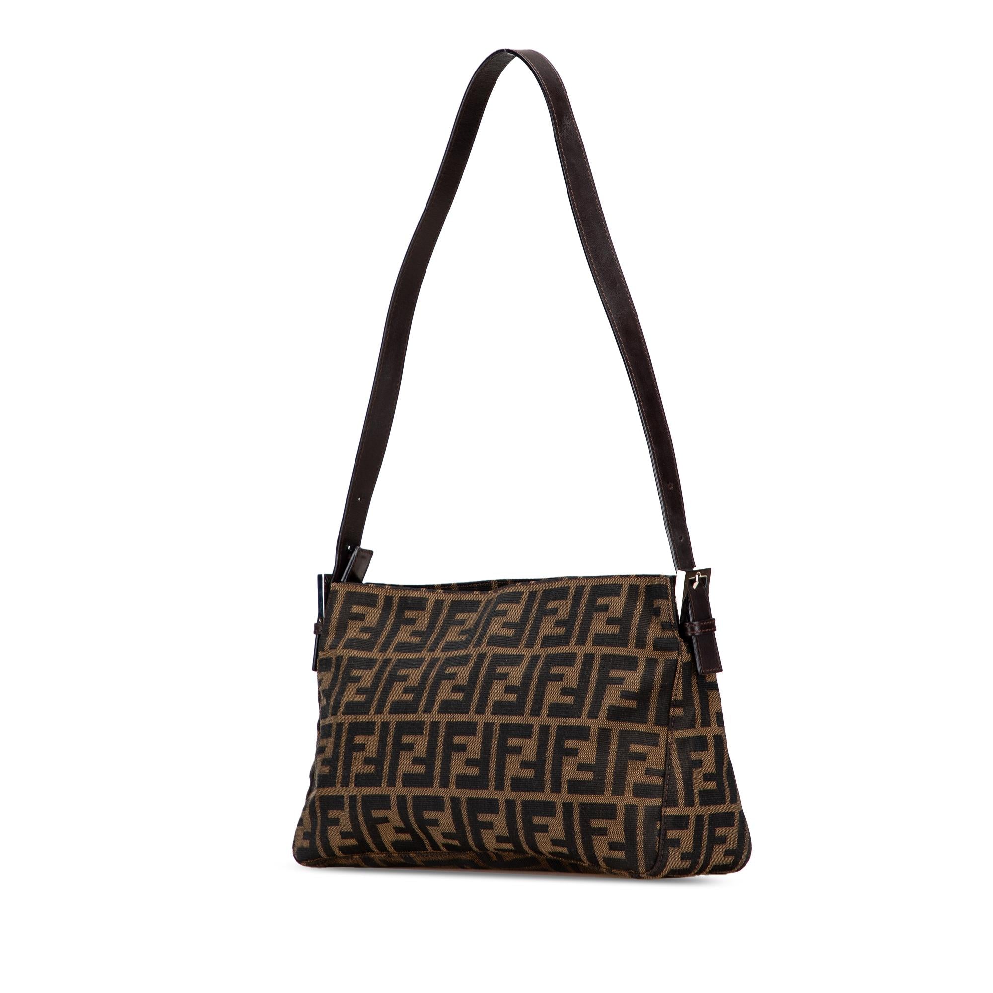 Fendi Zucca Canvas Shoulder Bag