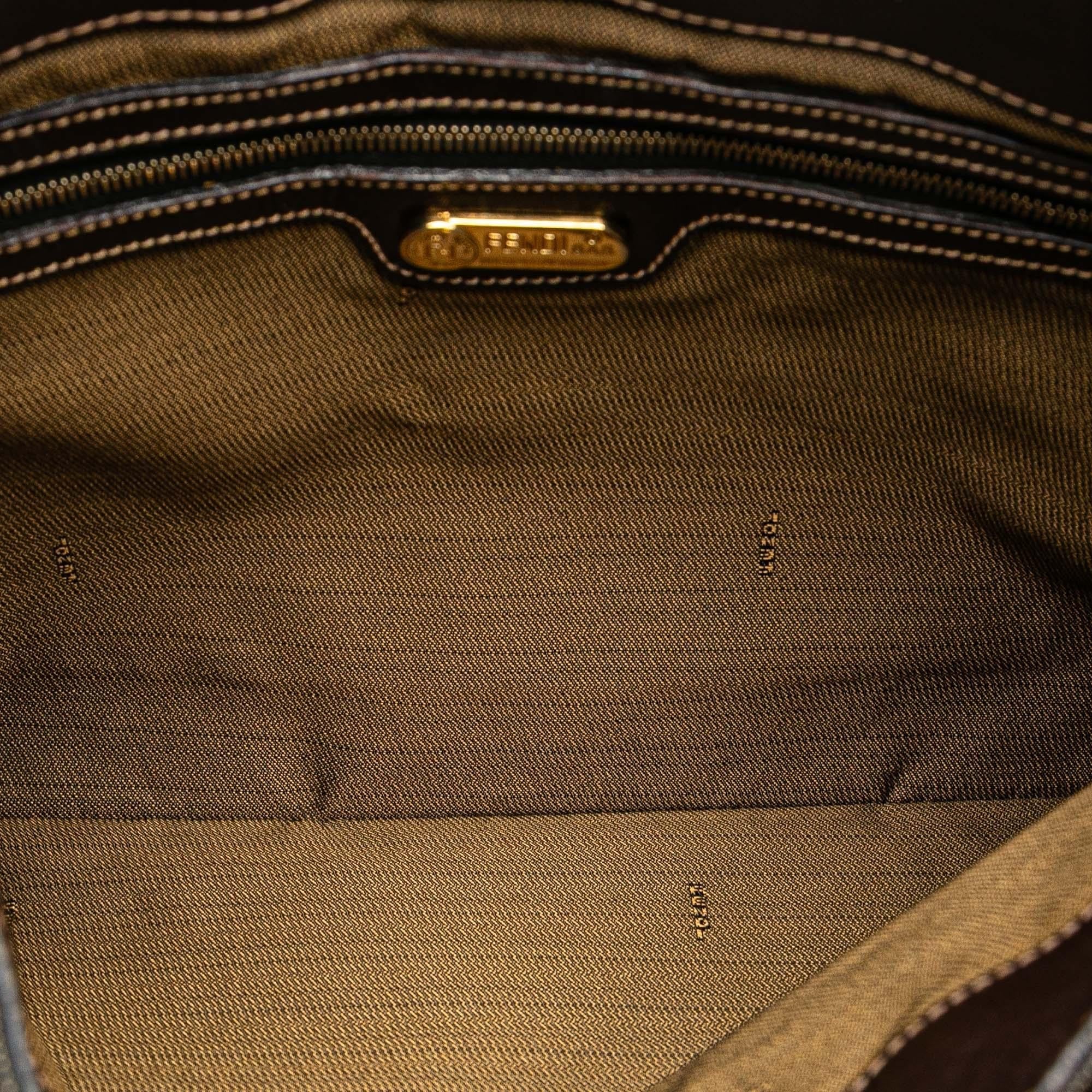 Fendi Zucca Canvas Shoulder Bag