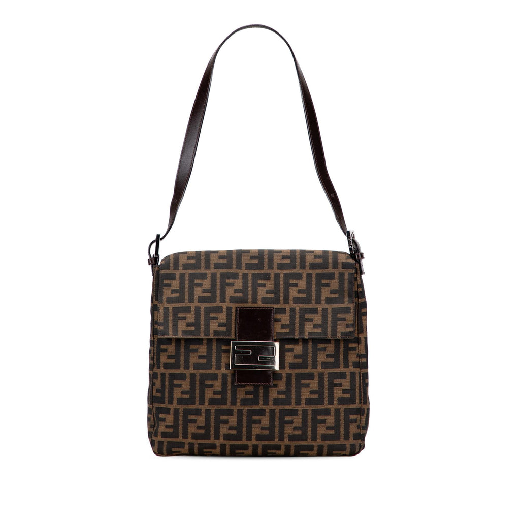 Fendi Zucca Canvas Shoulder Bag
