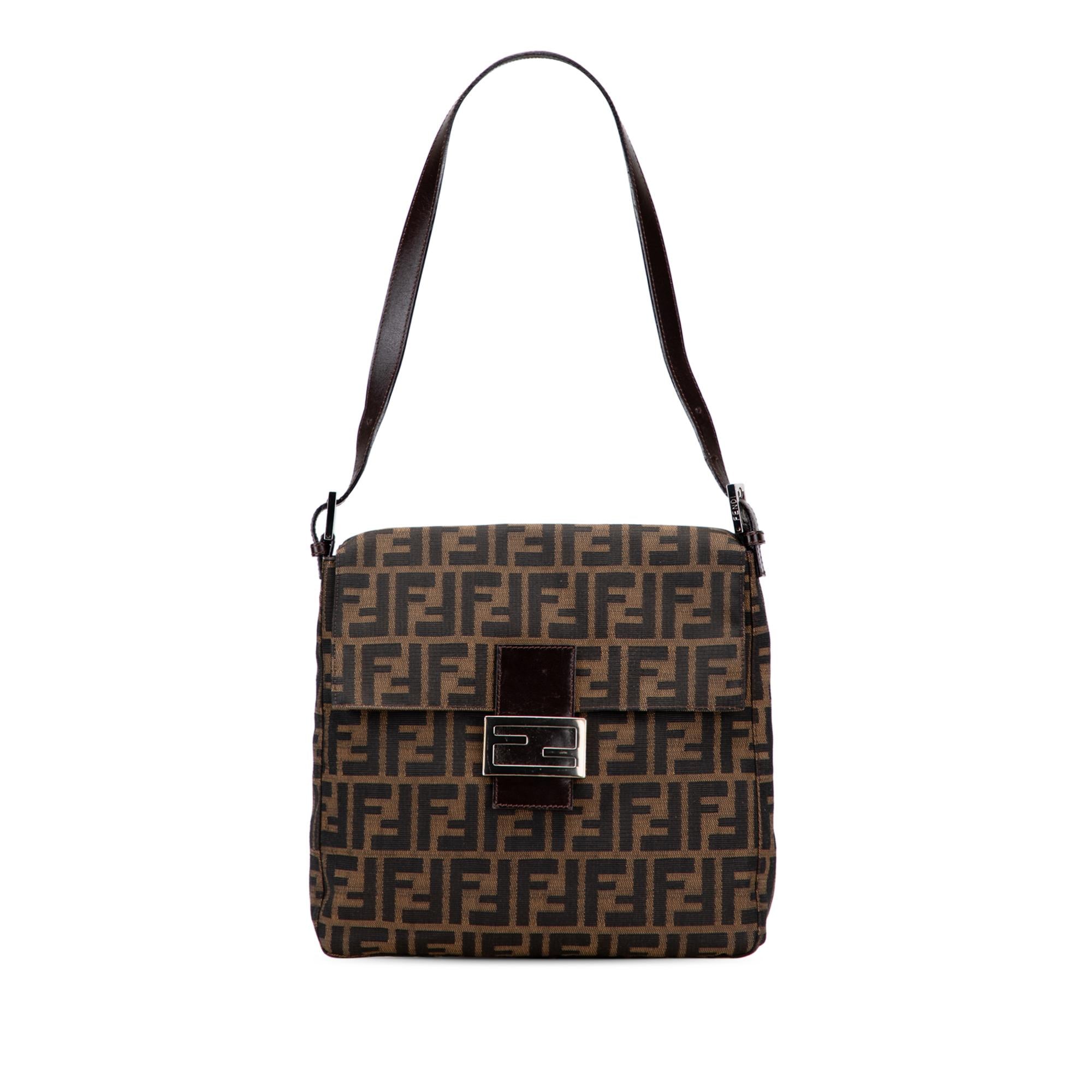 Fendi Zucca Canvas Shoulder Bag