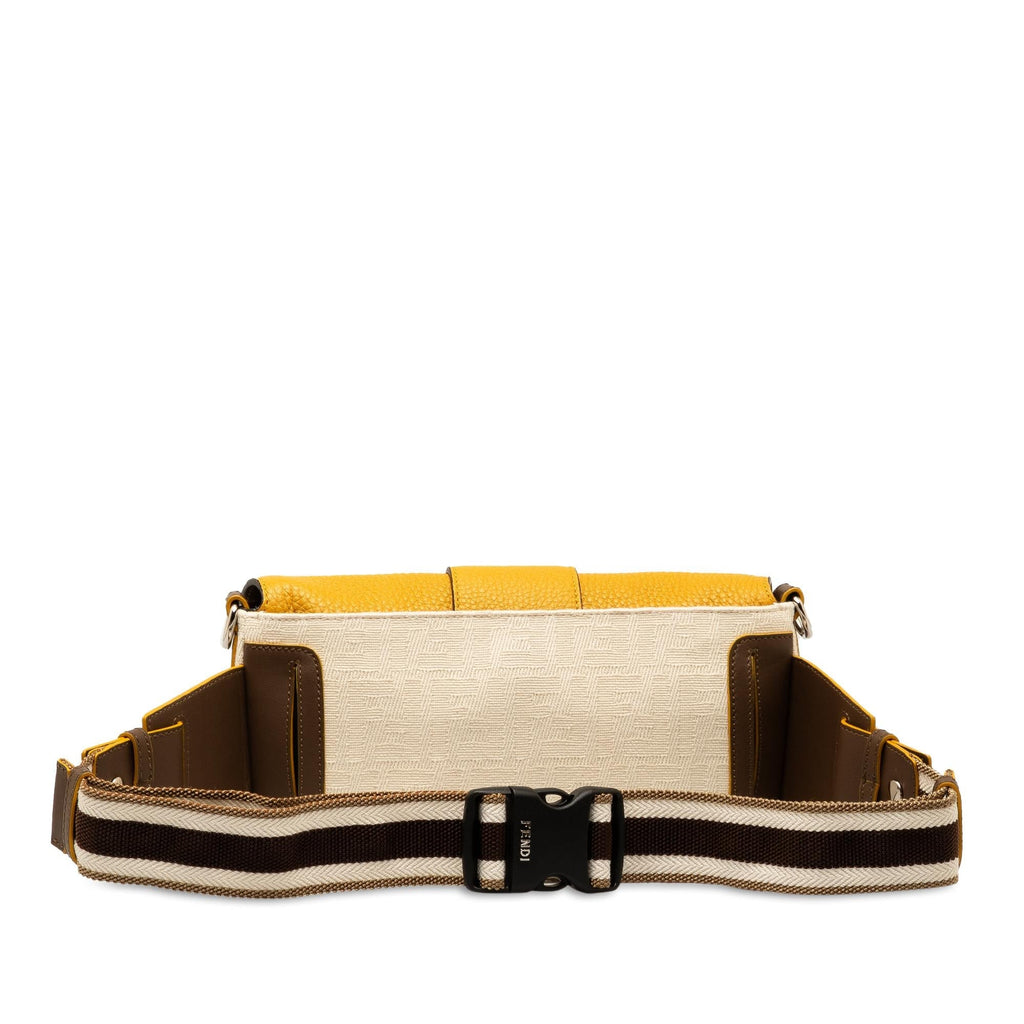 Fendi Zucca Canvas and Leather Convertible Baguette (SHG-X1HAvY)