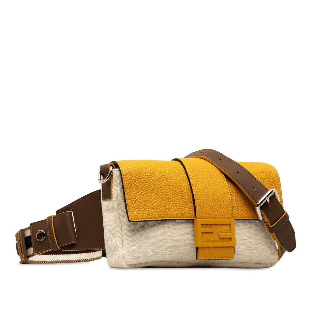 Fendi Zucca Canvas and Leather Convertible Baguette (SHG-bdoGYz)