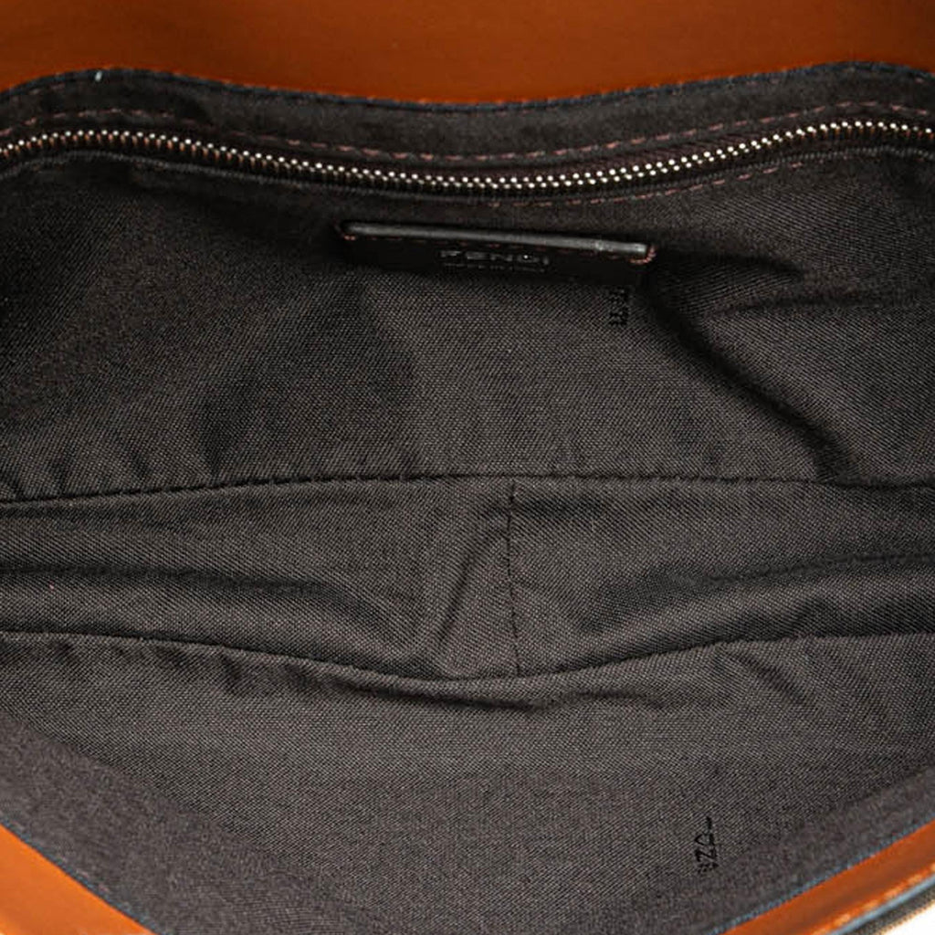 Fendi Zucca Canvas and Leather Convertible Baguette
