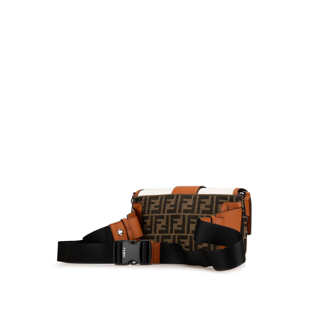 Fendi Zucca Canvas and Leather Convertible Baguette