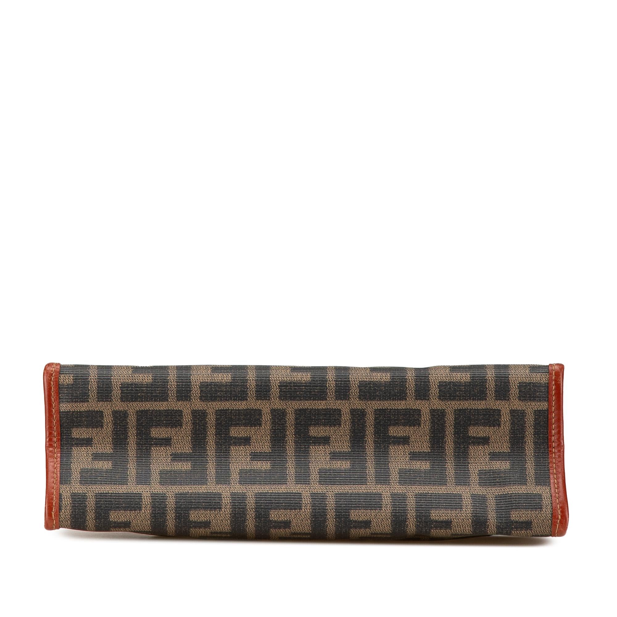 Fendi Zucca Coated Canvas Clutch