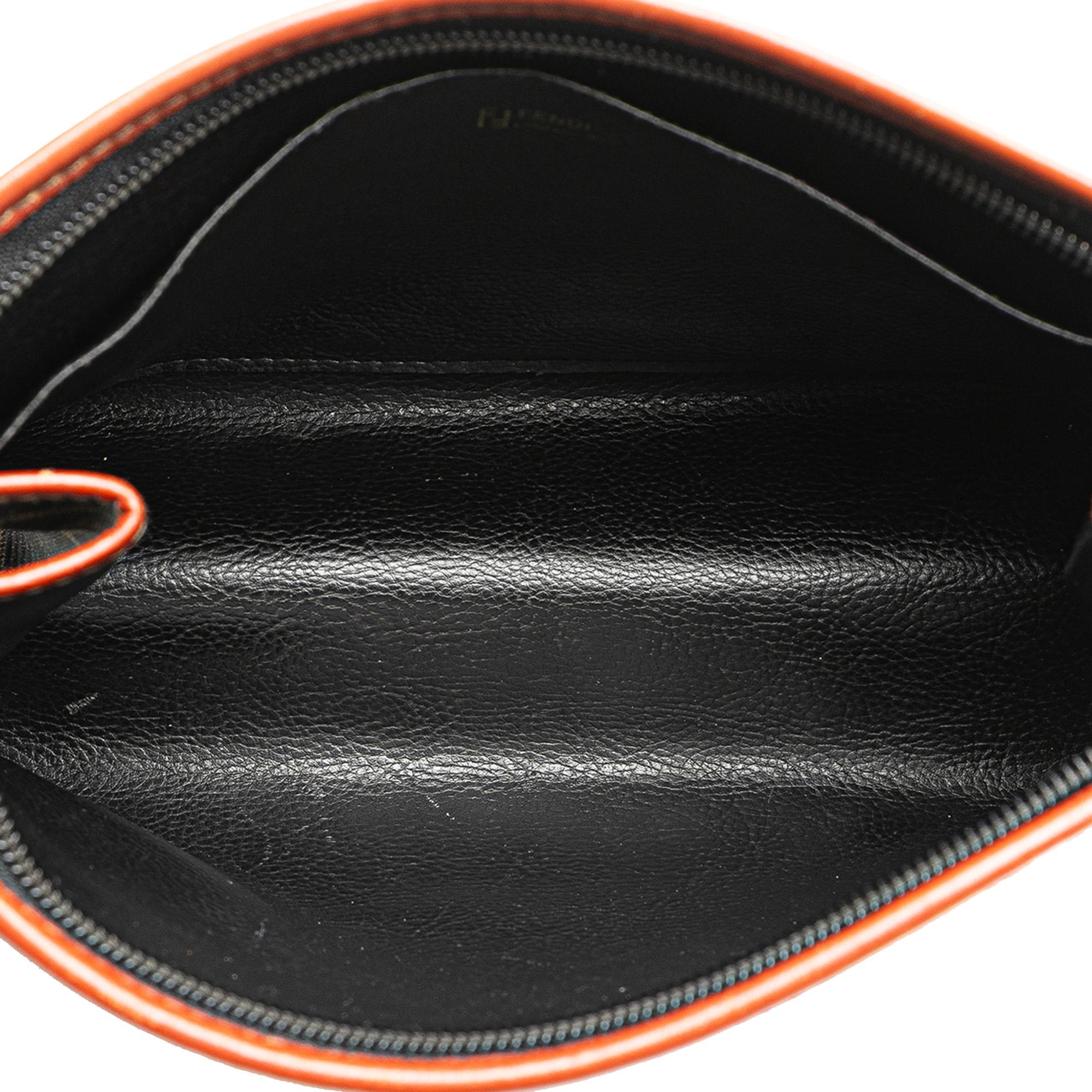 Fendi Zucca Coated Canvas Clutch