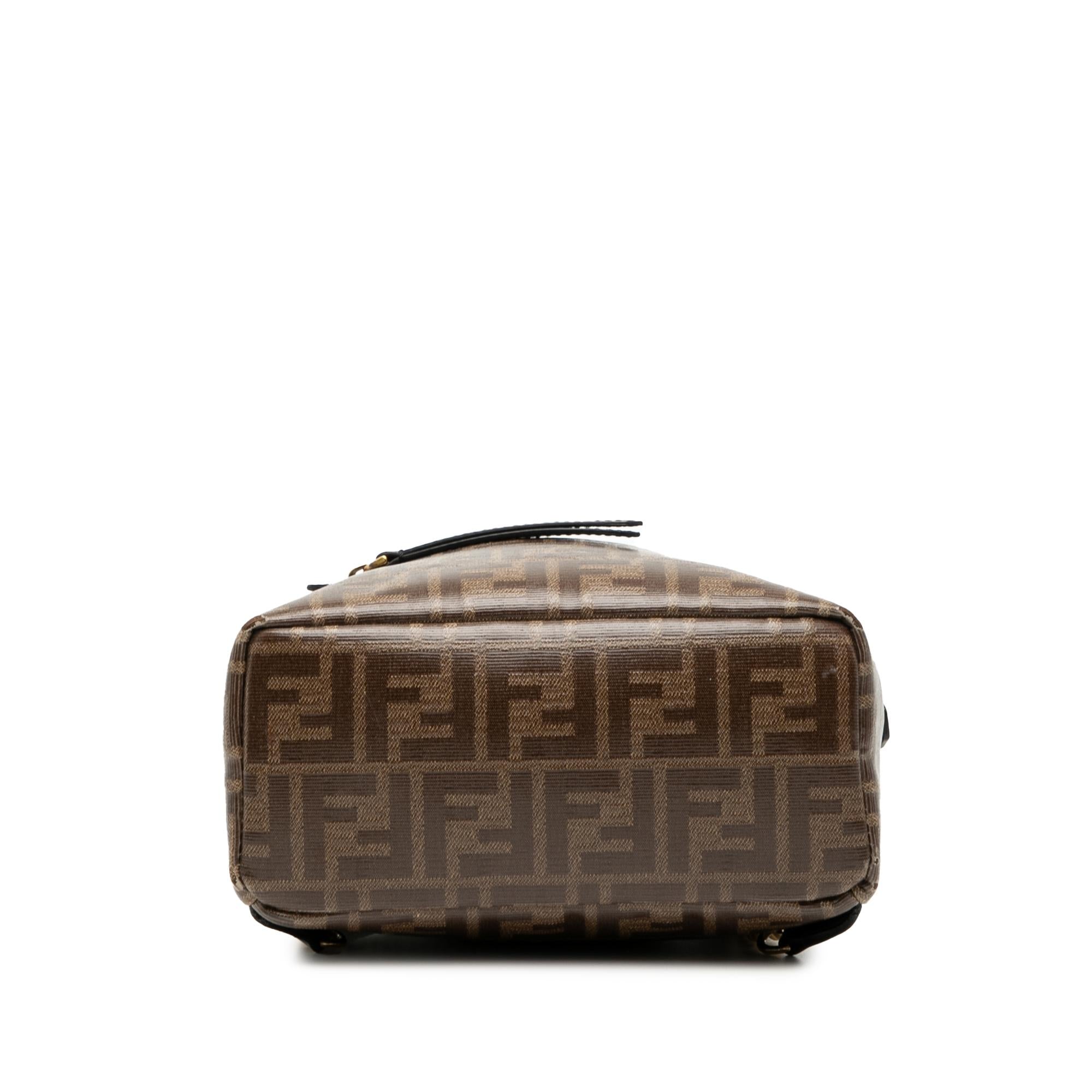 Fendi Zucca Coated Canvas FF 1974 Backpack