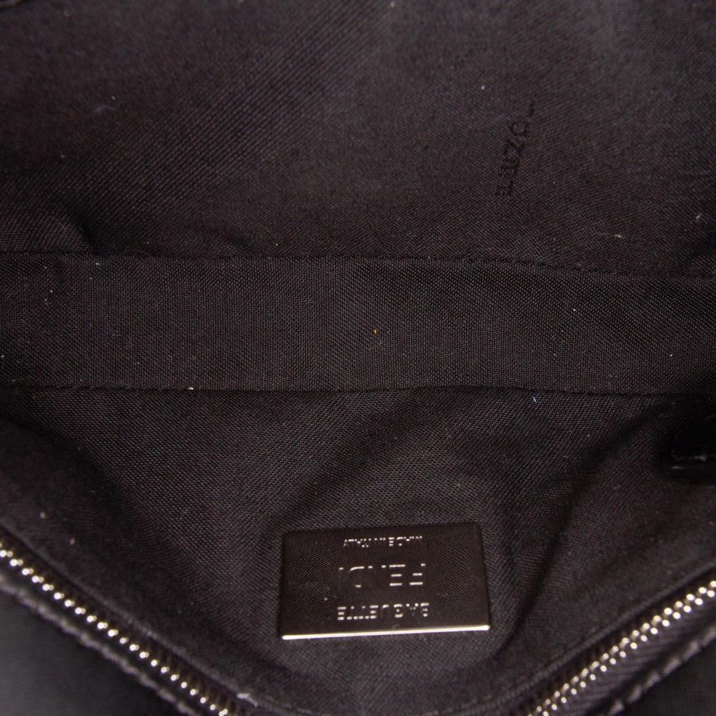 Fendi Zucca Coated Canvas FF 1974 Diagonal Convertible Baguette Satchel