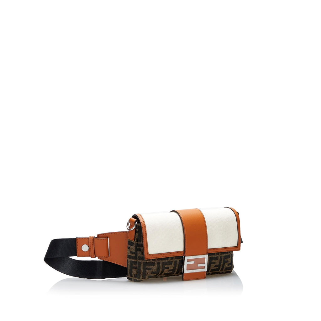 Fendi Zucca Convertible Leather Belt Bag