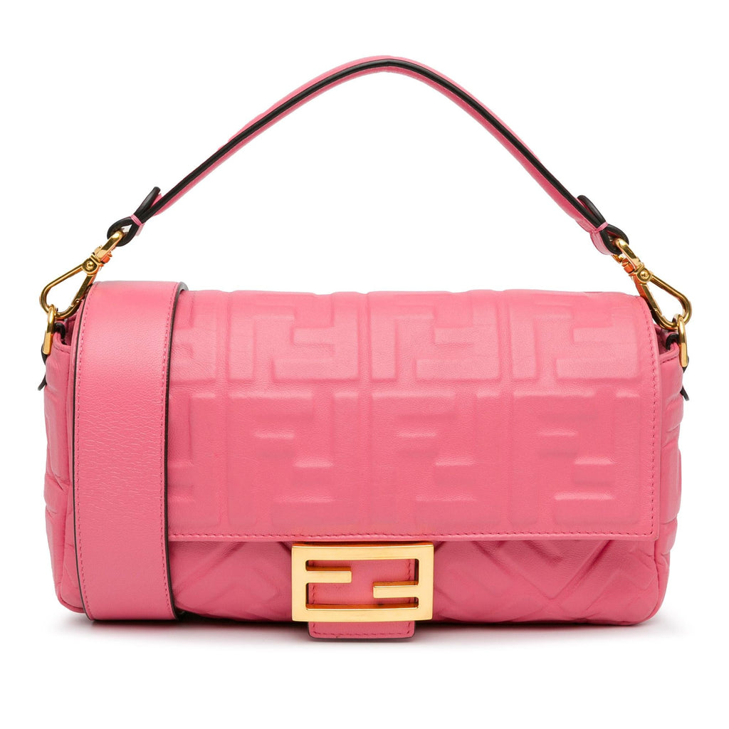 Fendi Zucca Embossed Baguette Satchel (SHG-PnP7Su)