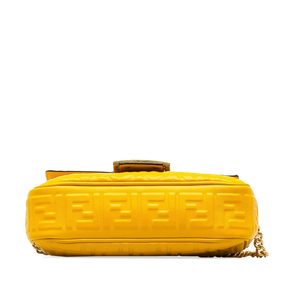 Fendi Zucca Embossed Chain Midi Baguette