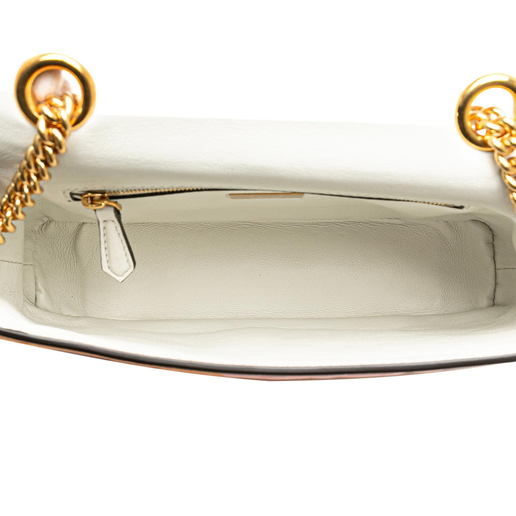 Fendi Zucca Embossed Chain Midi Baguette