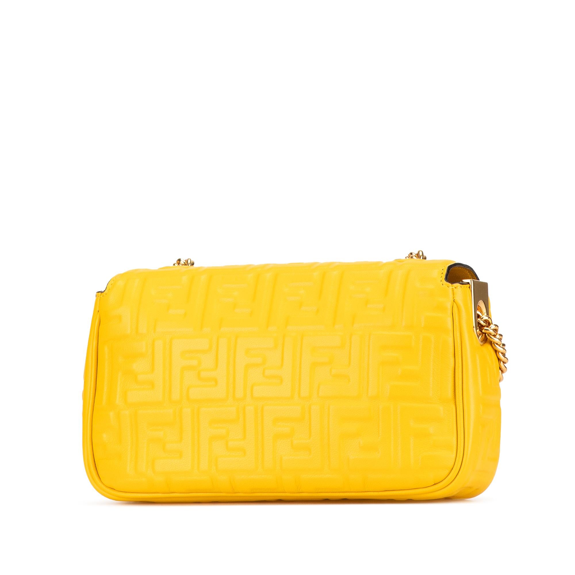 Fendi Zucca Embossed Chain Midi Baguette