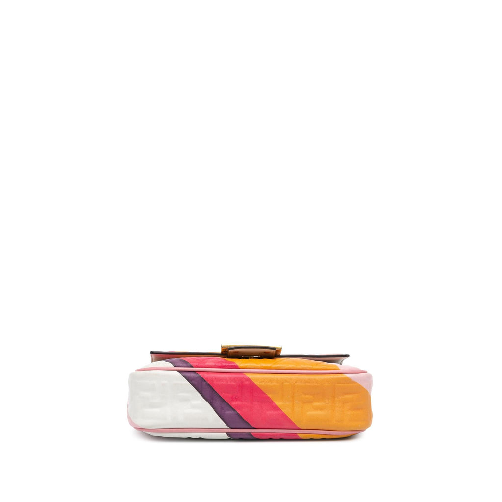 Fendi Zucca Embossed Chain Midi Baguette