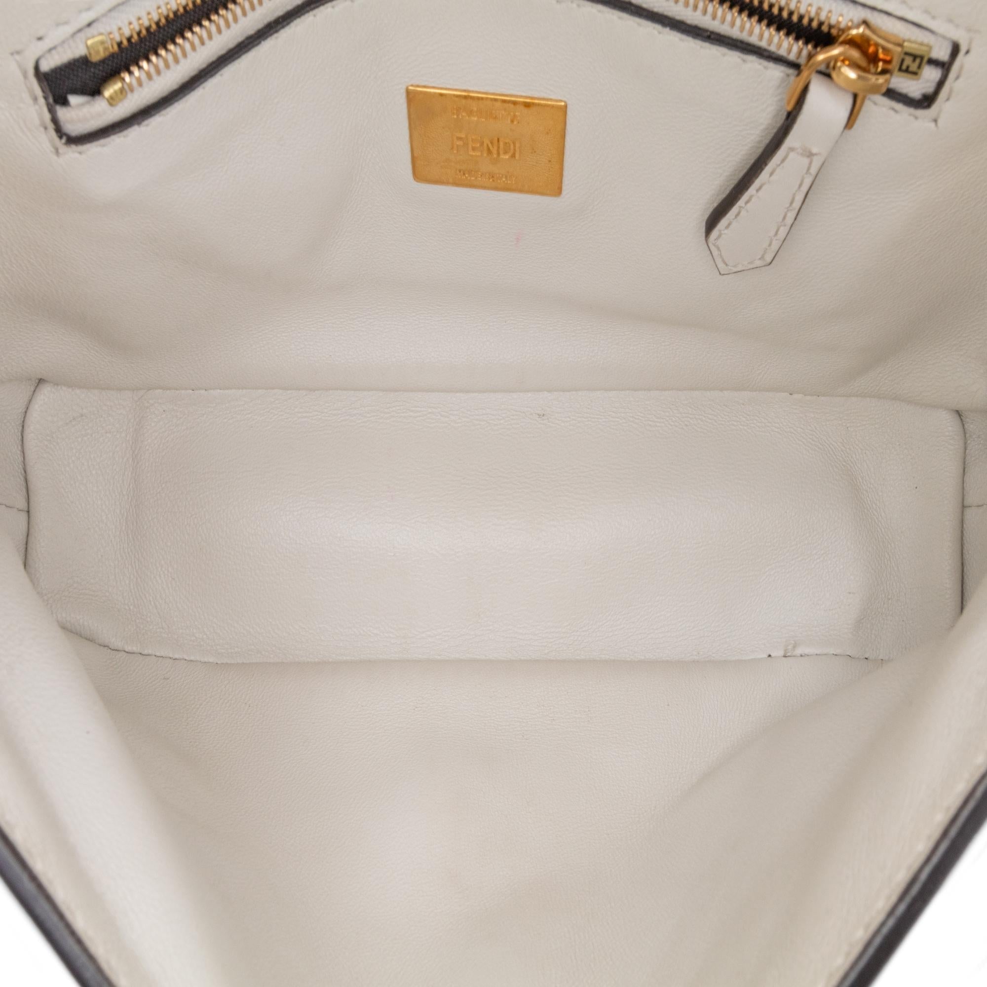 Fendi Zucca Embossed Chain Midi Baguette