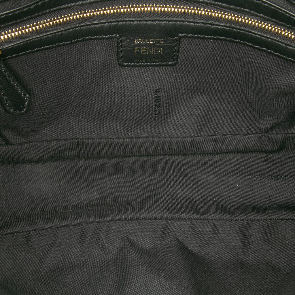 Fendi Zucca Embossed Leather Baguette Satchel
