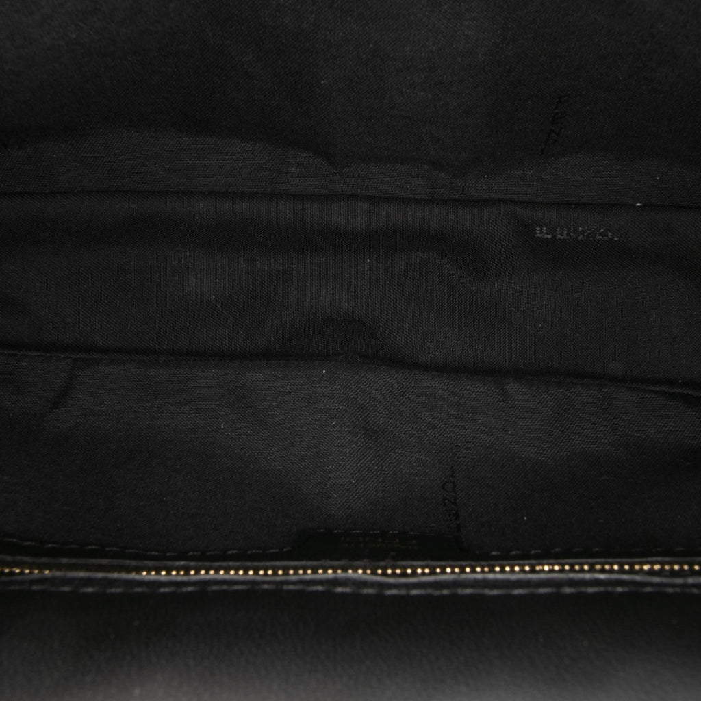 Fendi Zucca Embossed Leather Baguette Satchel