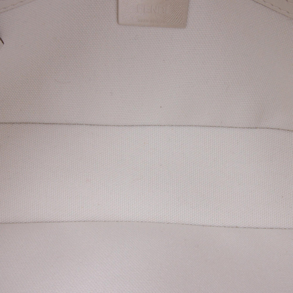 Fendi Zucca Embroidered Canvas Baguette Satchel