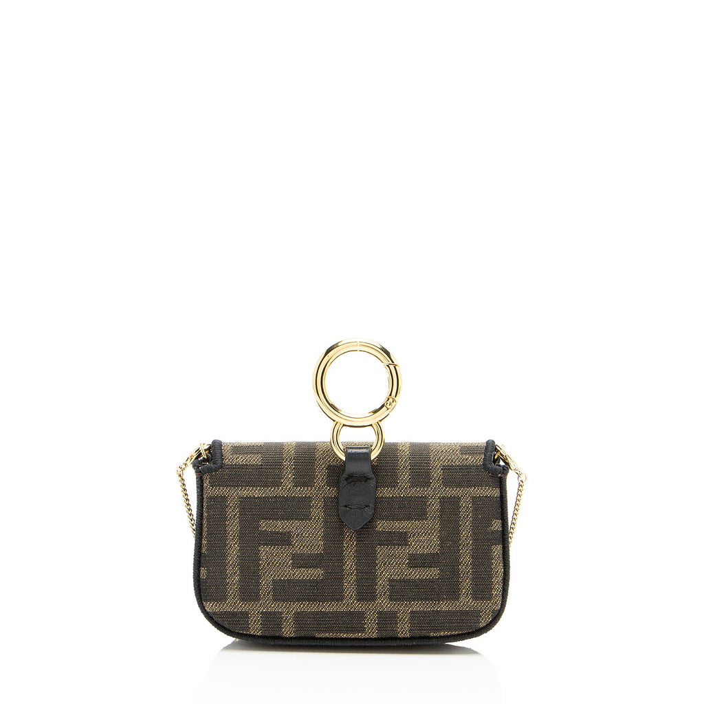 Fendi Zucca Nano Baguette Charm Crossbody