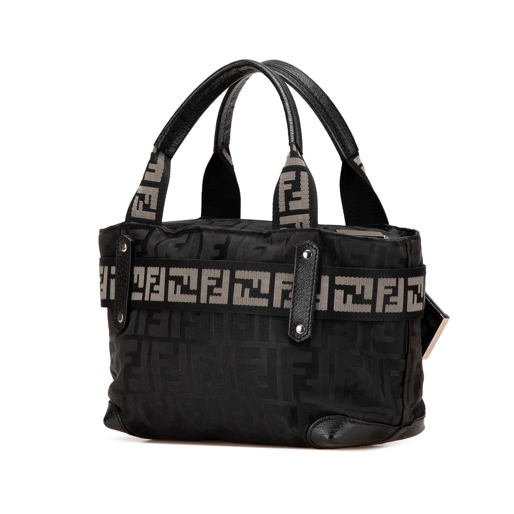 Fendi Zucca Nylon Zip Code Handbag