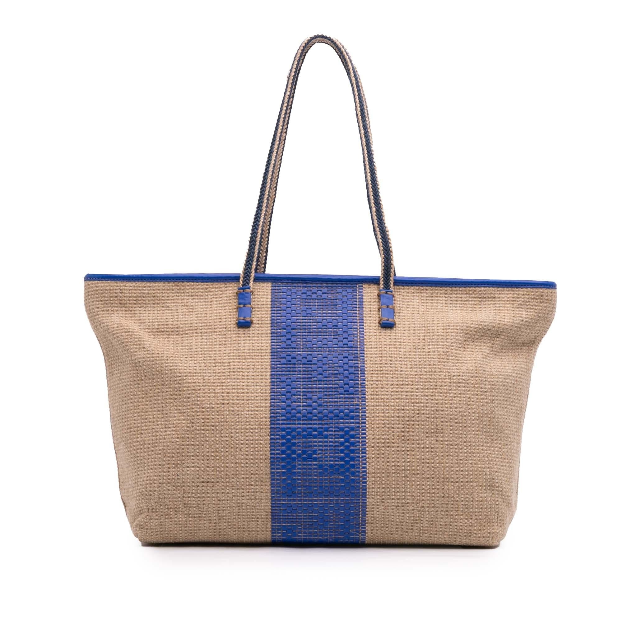 Fendi Zucca Raffia Roll Tote