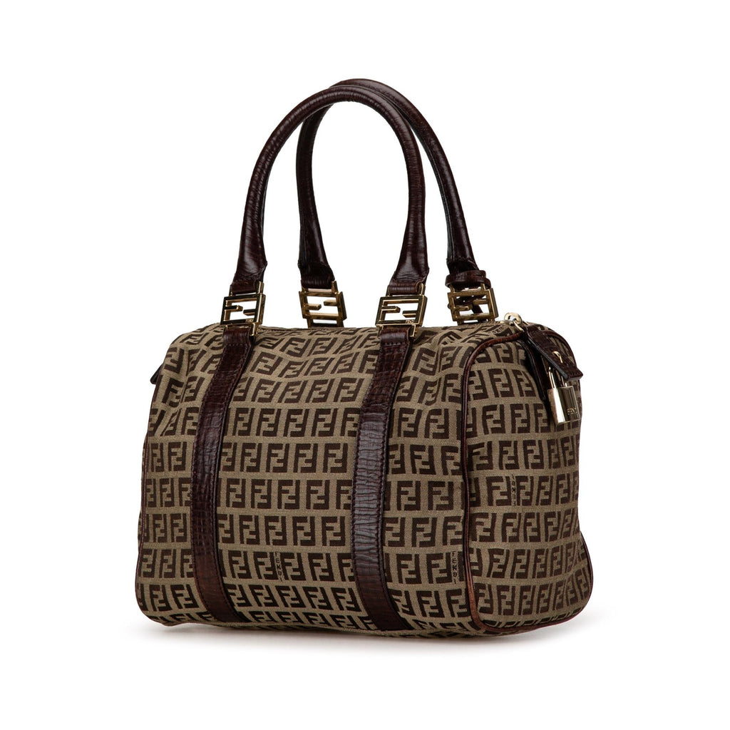 Fendi Zucchino Canvas Boston Bag (SHG-EwXUKb)