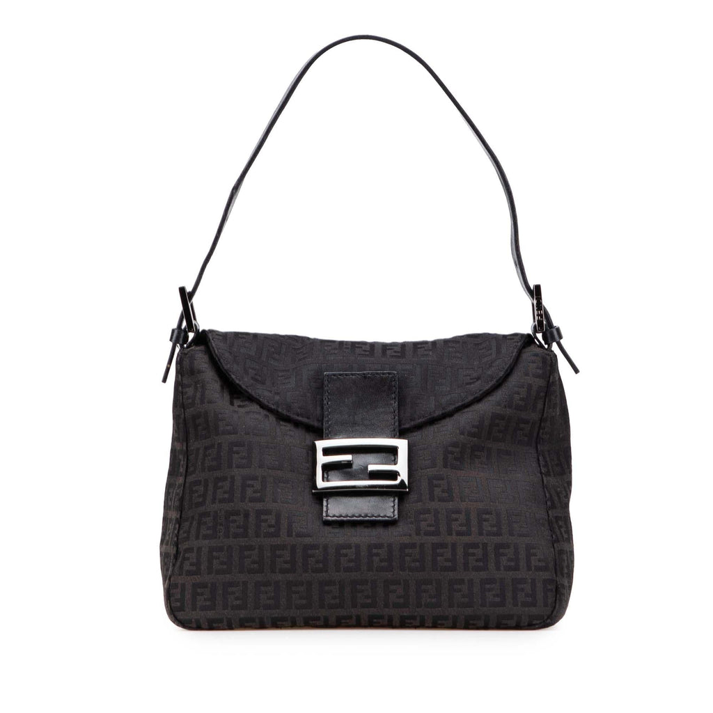 Fendi Zucchino Canvas Double Flap Mamma
