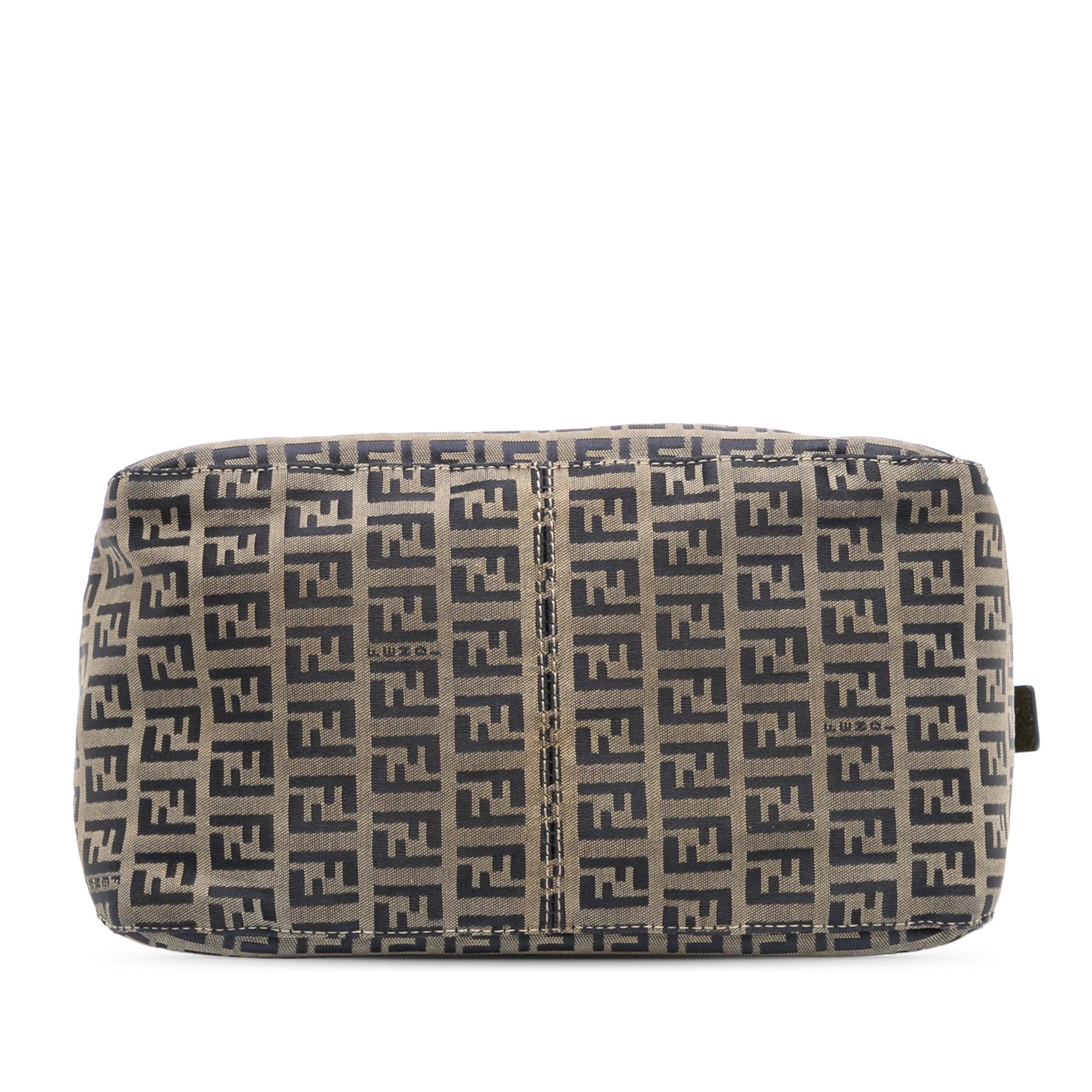 Fendi Zucchino Canvas Double Flap Mamma