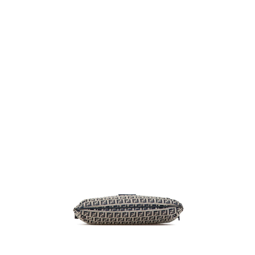Fendi Zucchino Canvas Double Flap Shoulder Bag