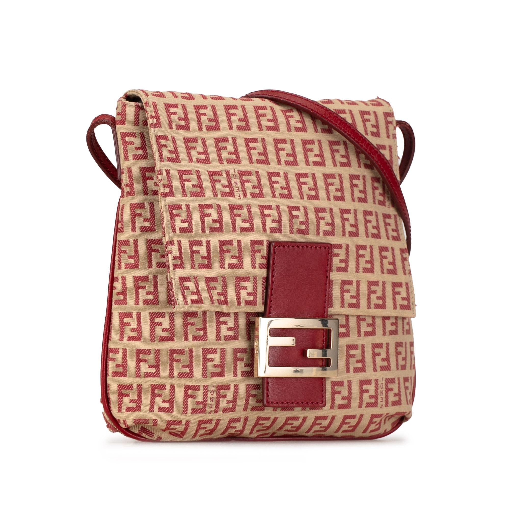 Fendi Zucchino Canvas Flap Crossbody
