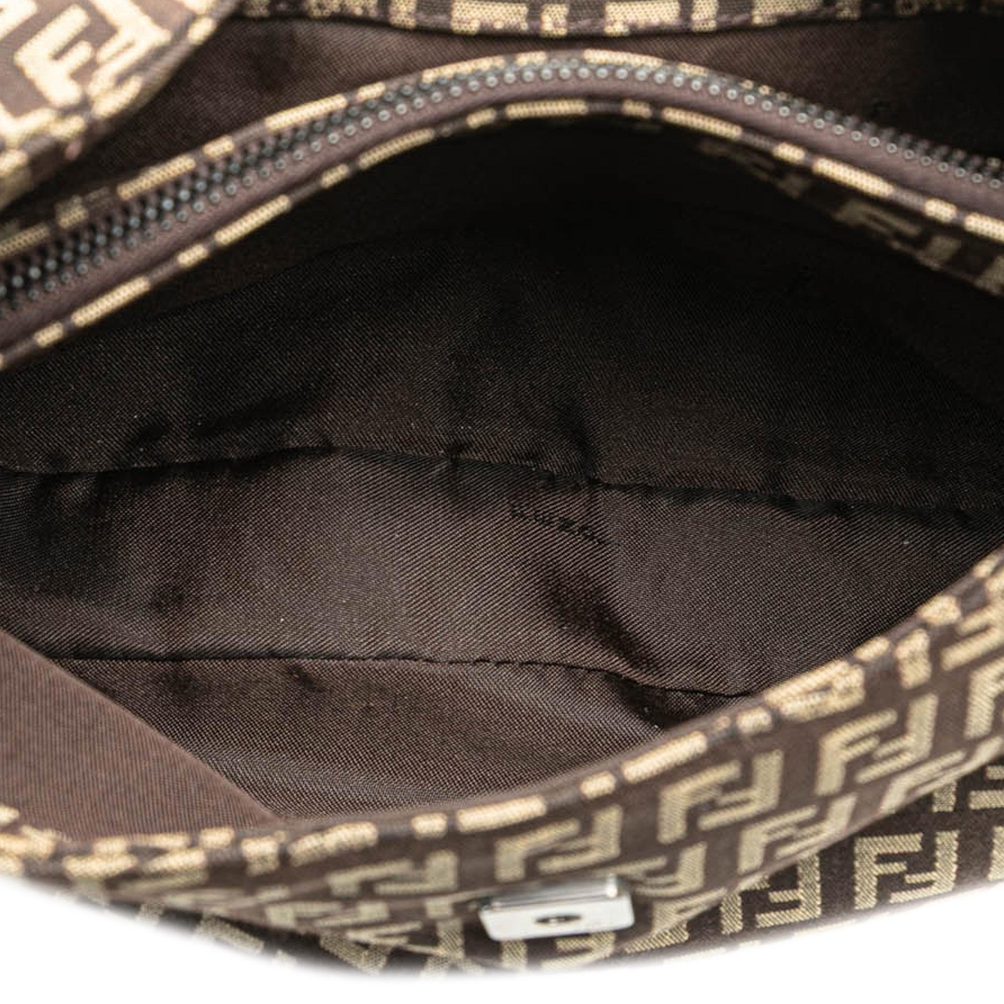 Fendi Zucchino Canvas Shoulder Bag