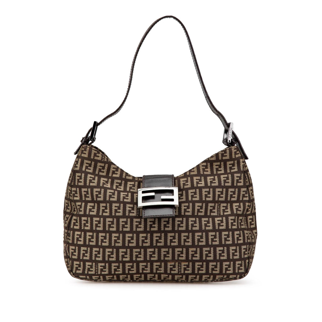Fendi Zucchino Canvas Shoulder Bag