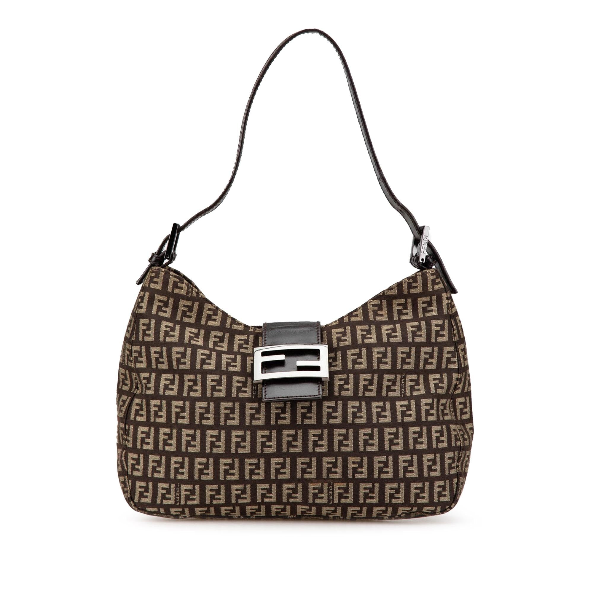 Fendi Zucchino Canvas Shoulder Bag
