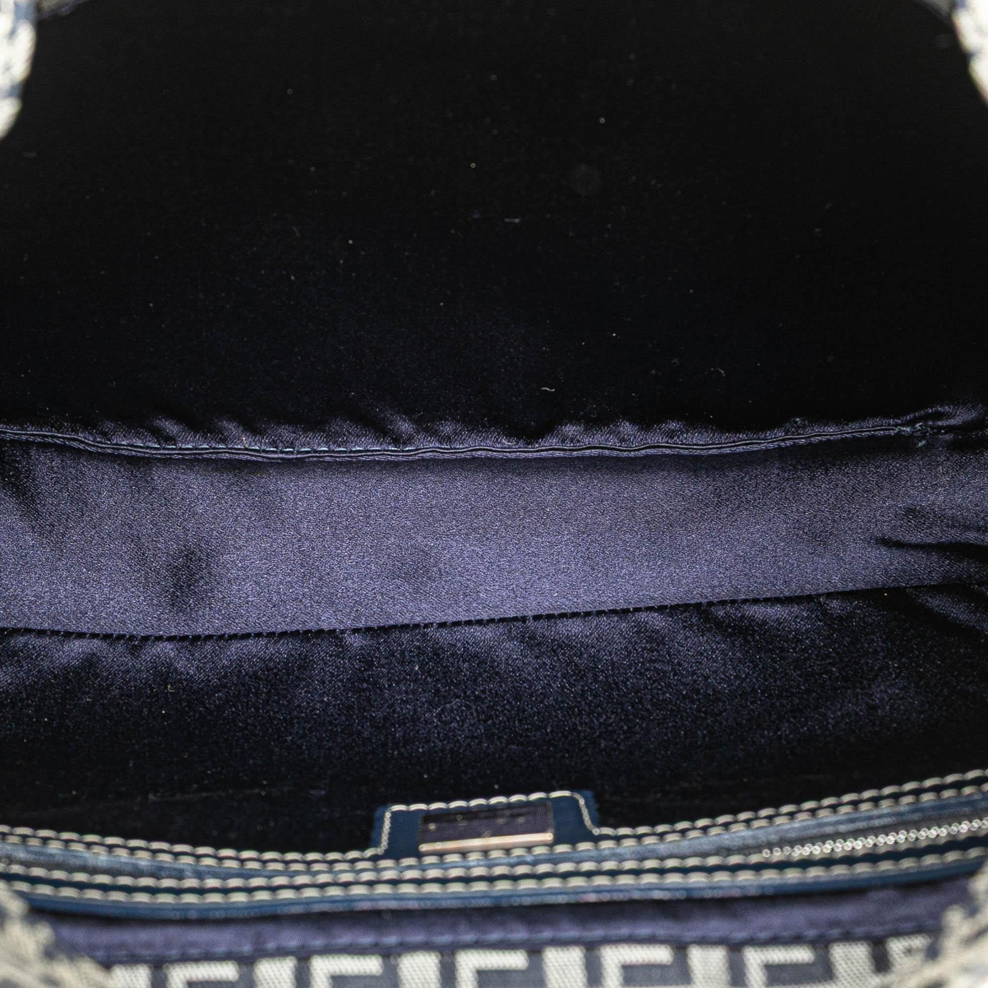 Fendi Zucchino Canvas Shoulder Bag