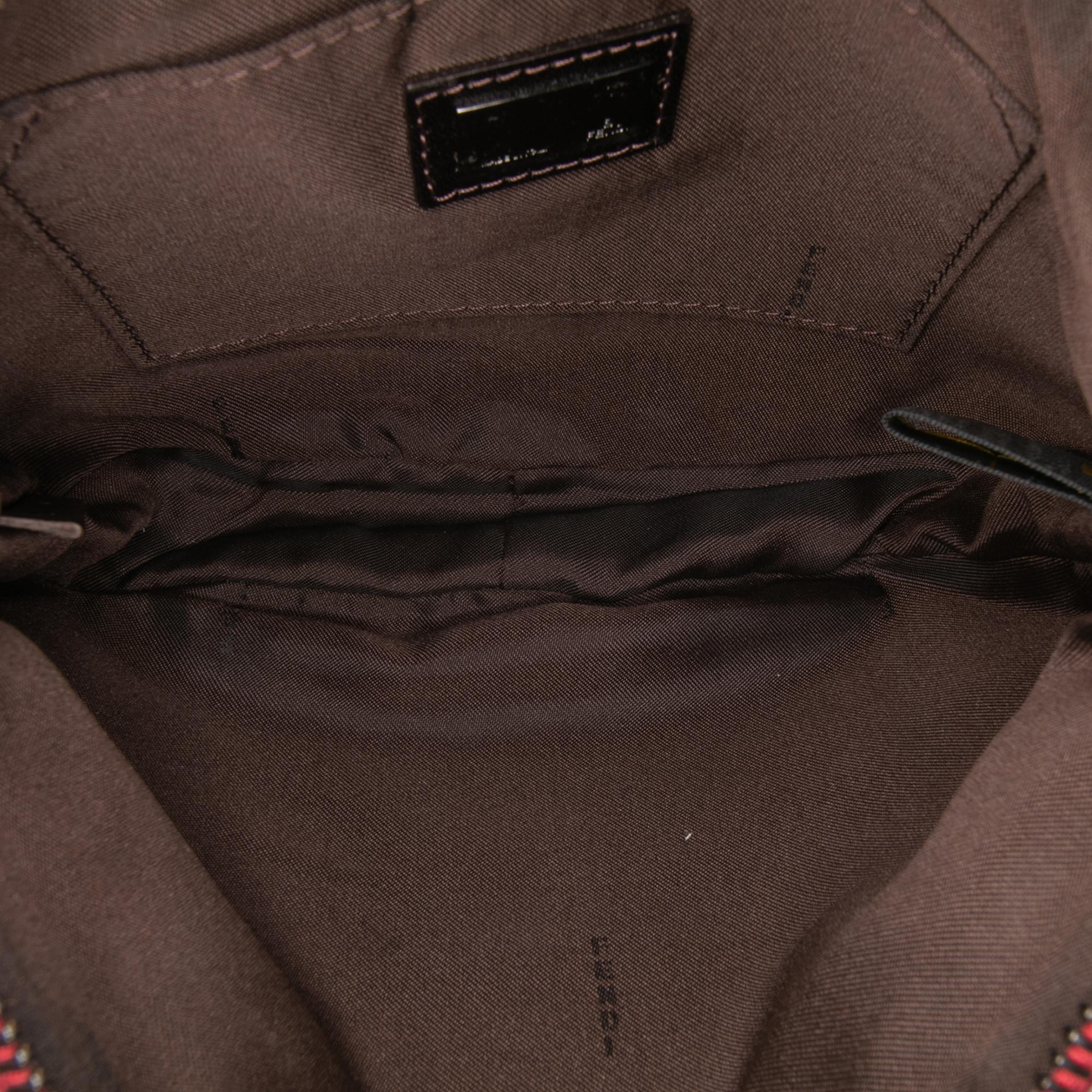 Fendi Zucchino Canvas Shoulder Bag