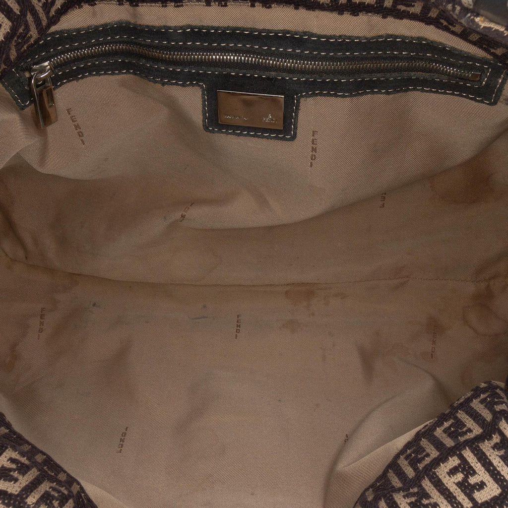 Fendi Zucchino Canvas Shoulder Bag