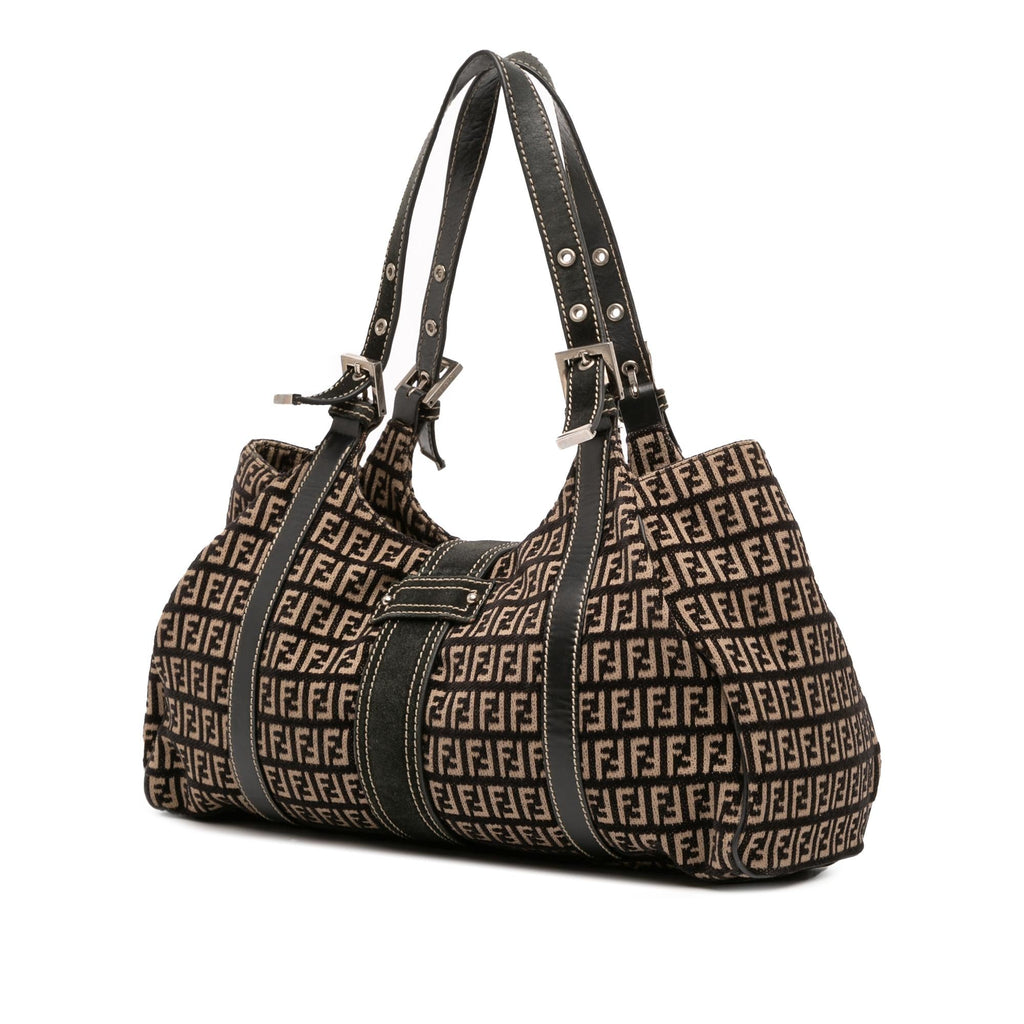 Fendi Zucchino Canvas Shoulder Bag