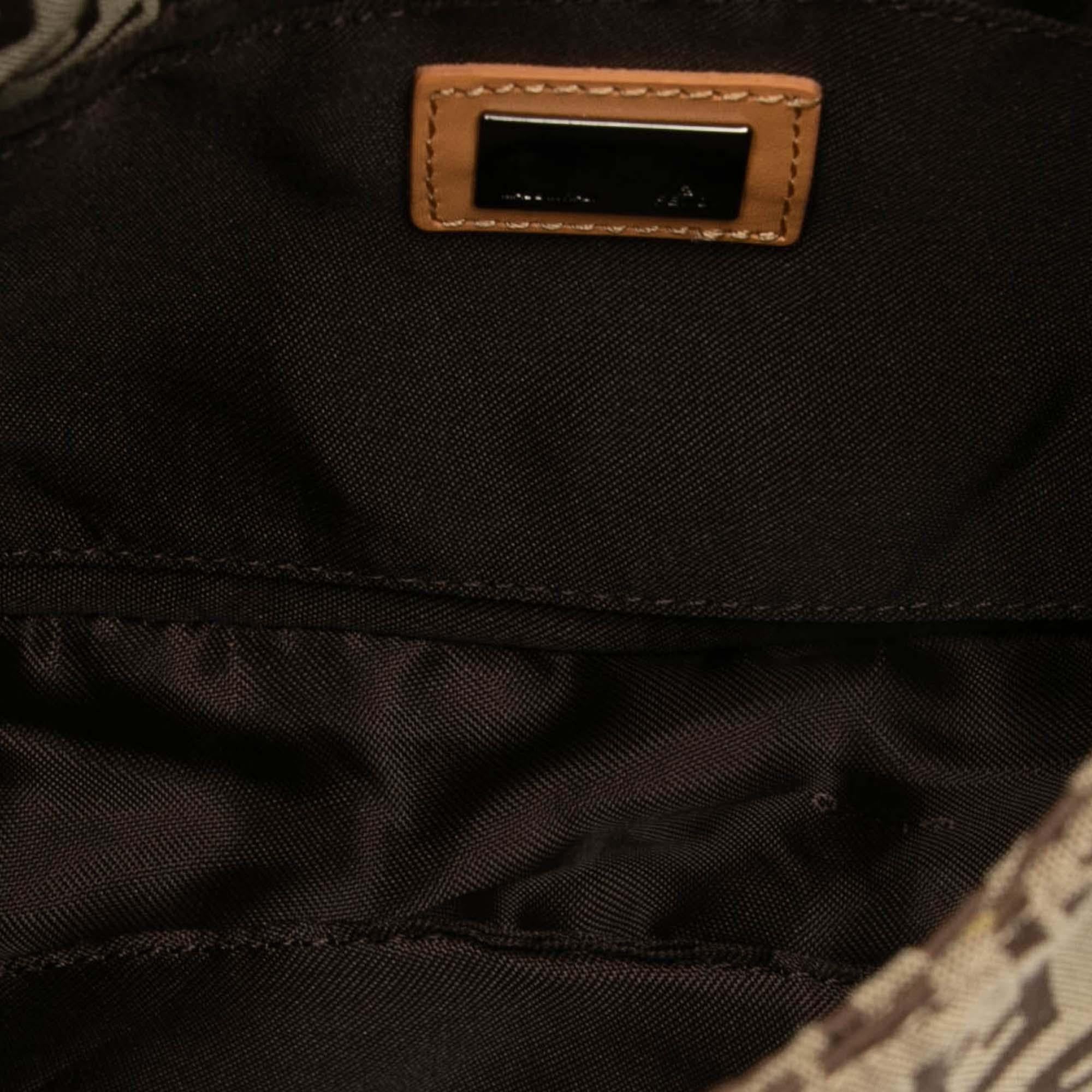 Fendi Zucchino Canvas Shoulder Bag