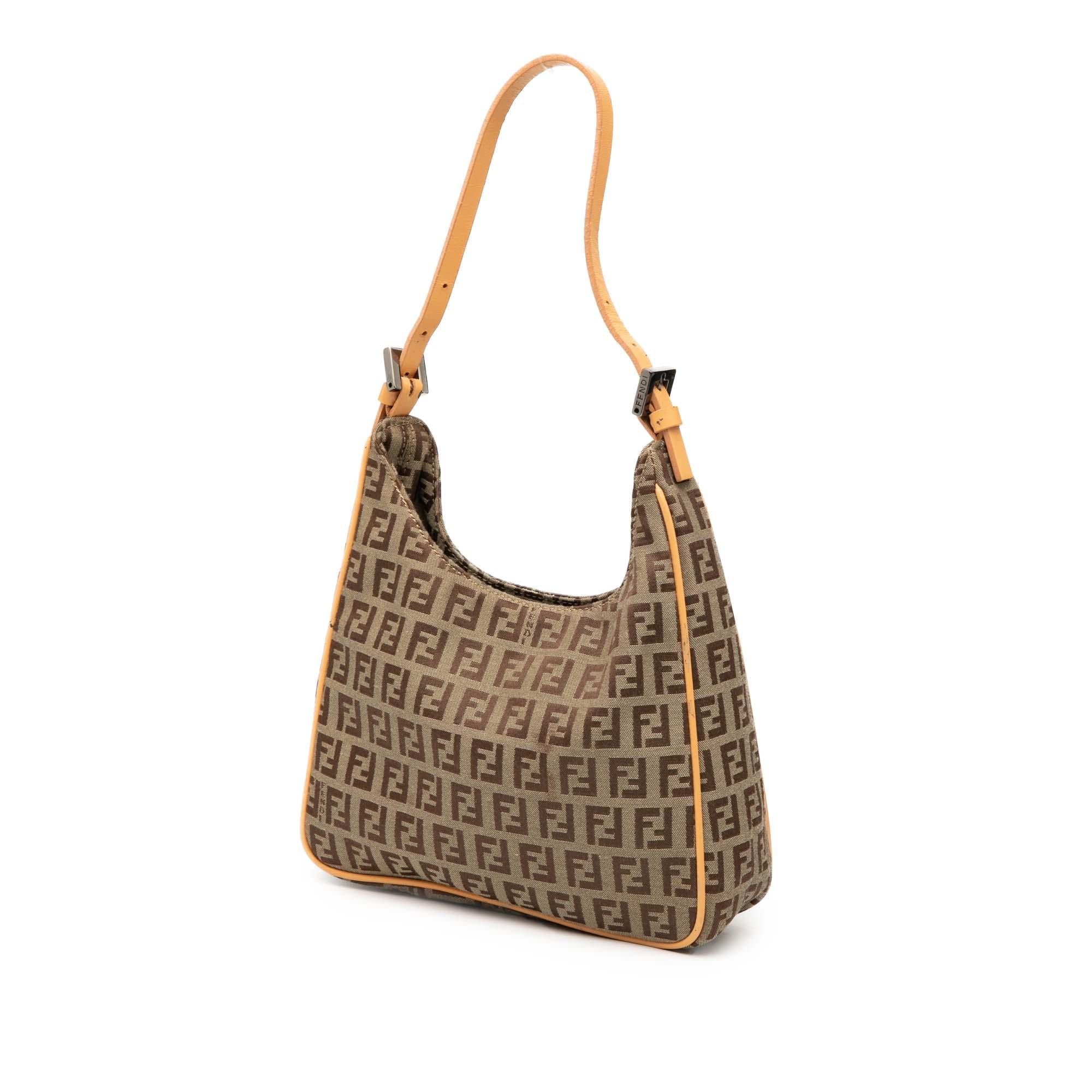 Fendi Zucchino Canvas Shoulder Bag