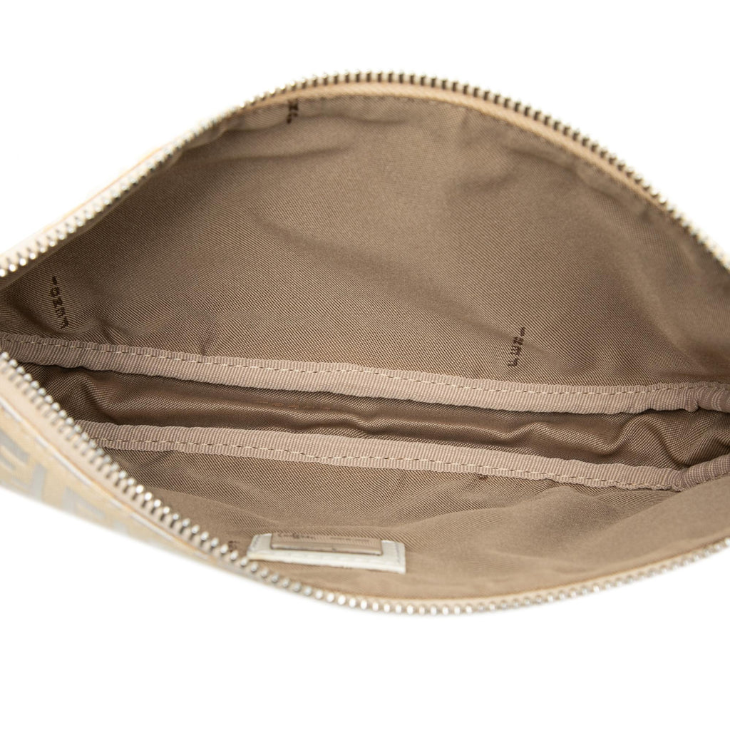 Fendi Zucchino Canvas Shoulder Bag