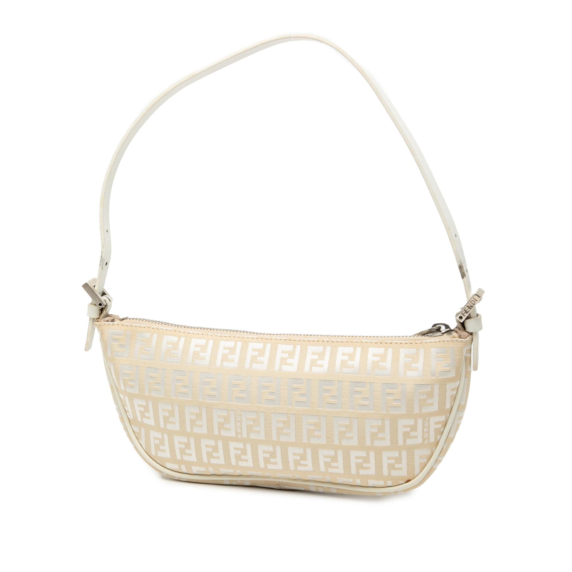 Fendi Zucchino Canvas Shoulder Bag