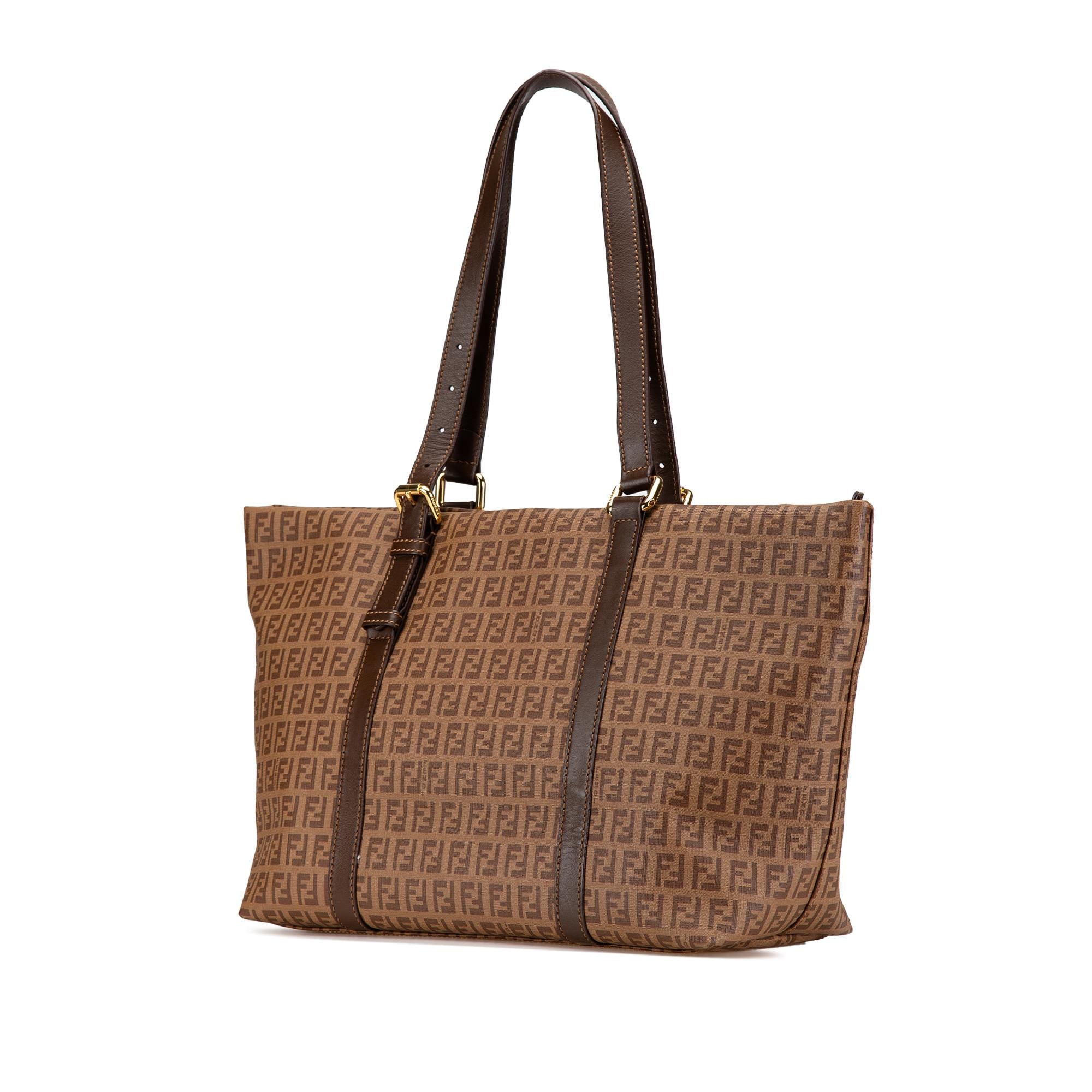 Fendi Zucchino Coated Canvas Superstar Tote