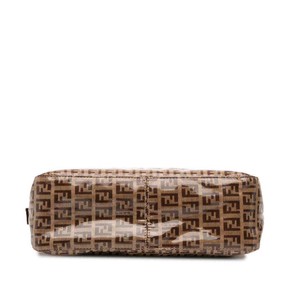 Fendi Zucchino Crystal Double Flap Shoulder Bag