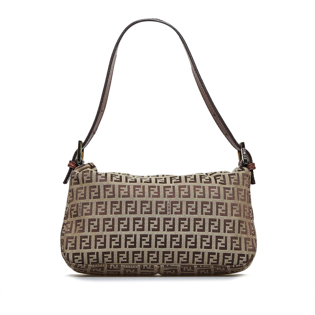 Fendi Zucchino Double Flap Baguette (SHG-du3Dv1)