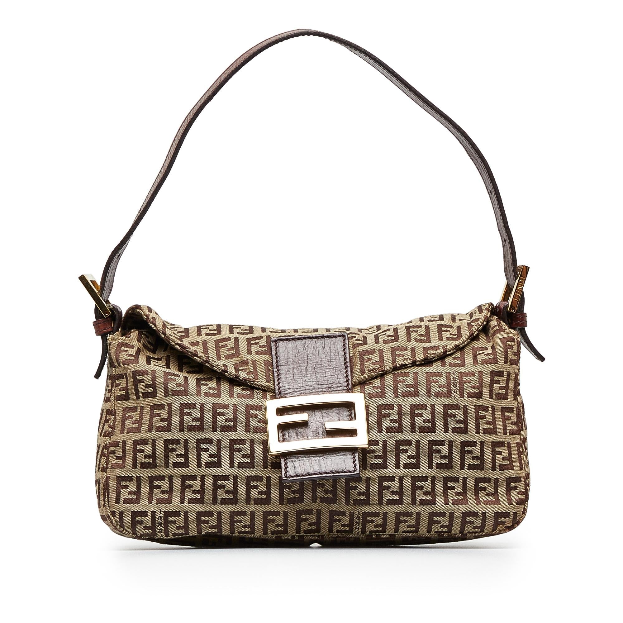 Fendi Zucchino Double Flap Baguette (SHG-30Rj5M)