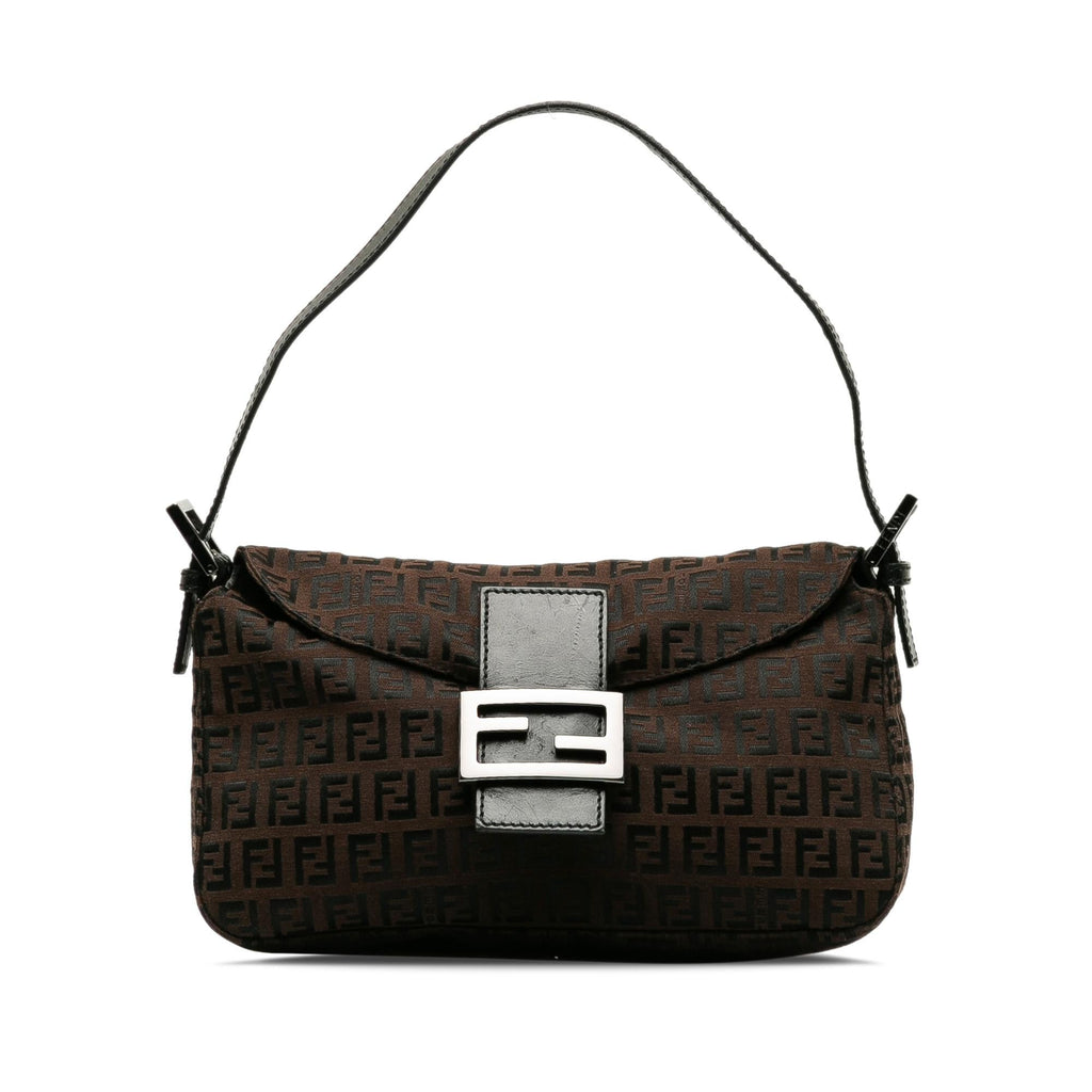 Fendi Zucchino Double Flap Baguette (SHG-WAc2kE)