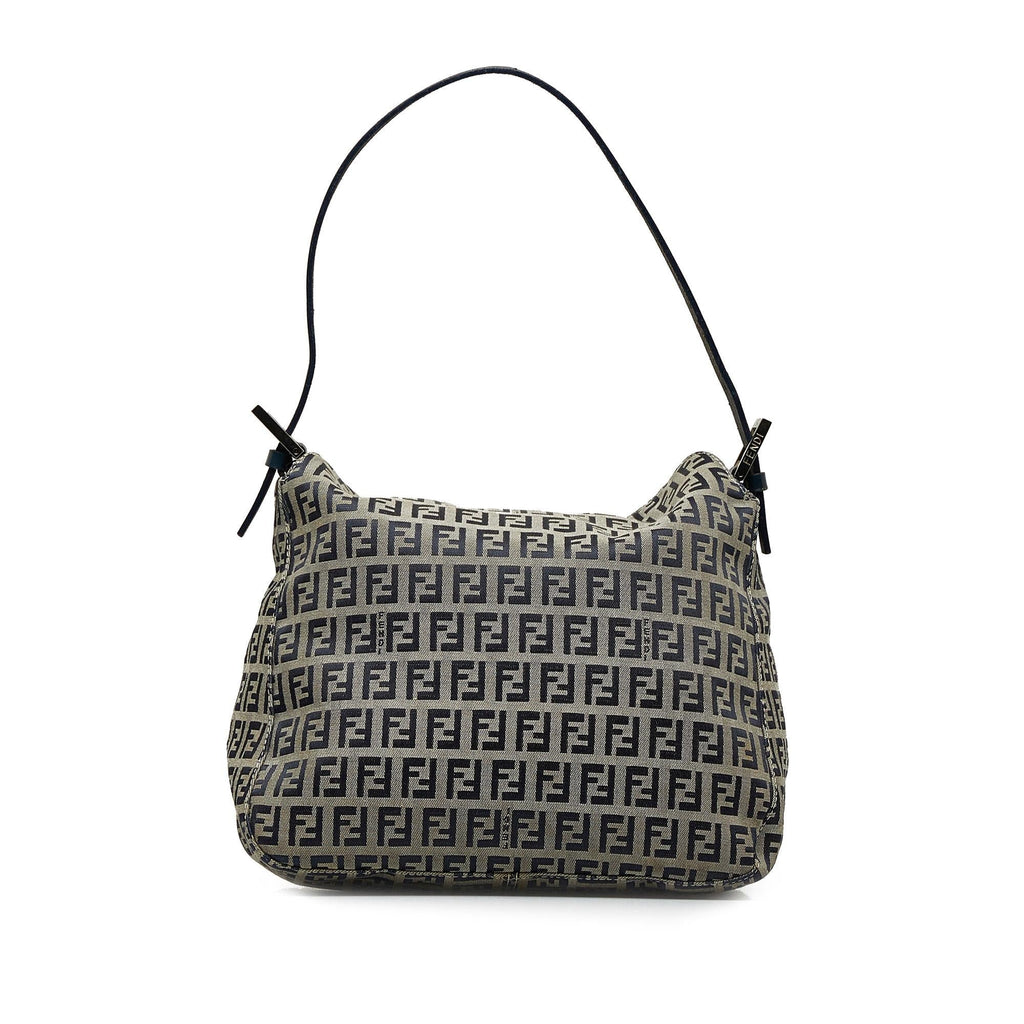 Fendi Zucchino Double Flap Shoulder Bag