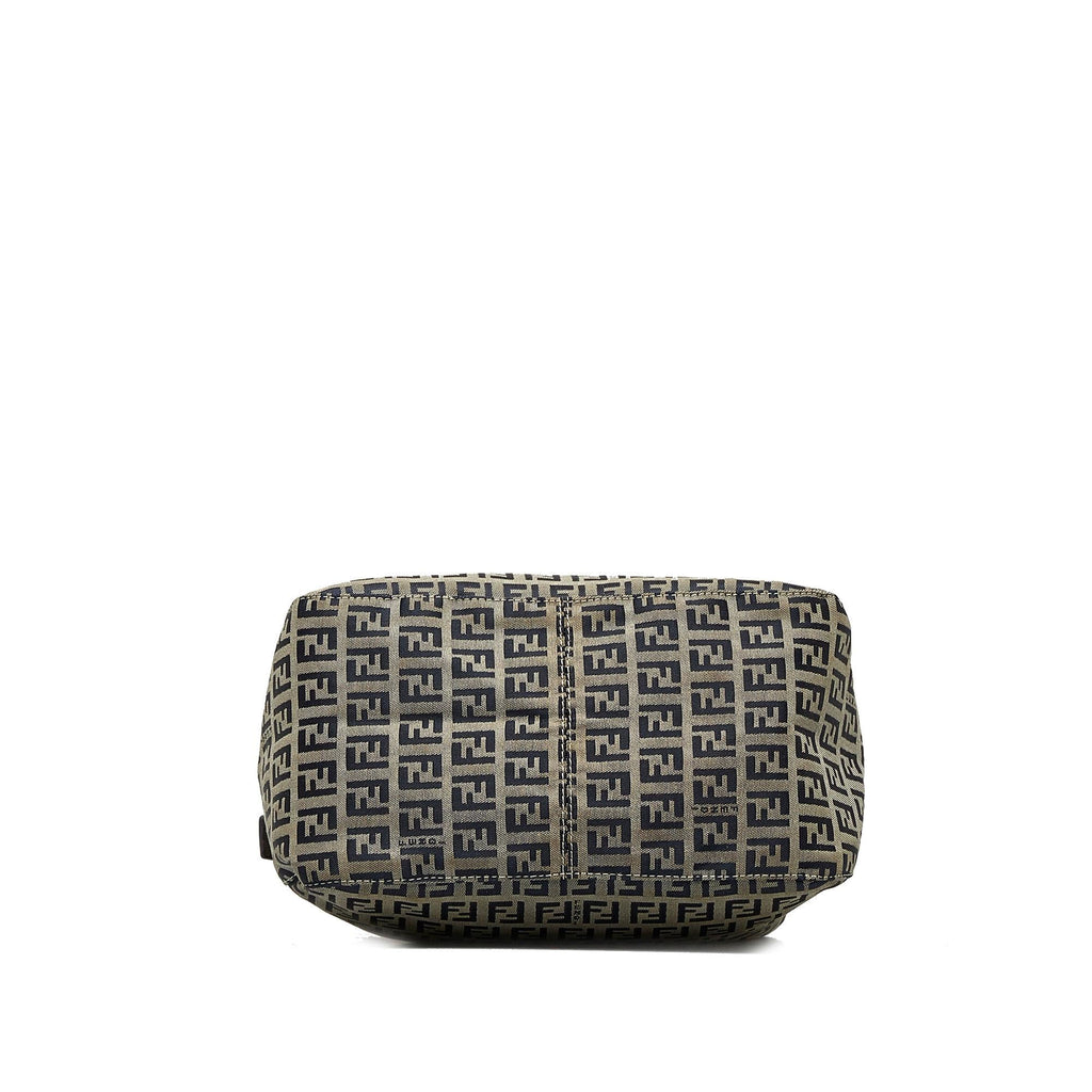 Fendi Zucchino Double Flap Shoulder Bag